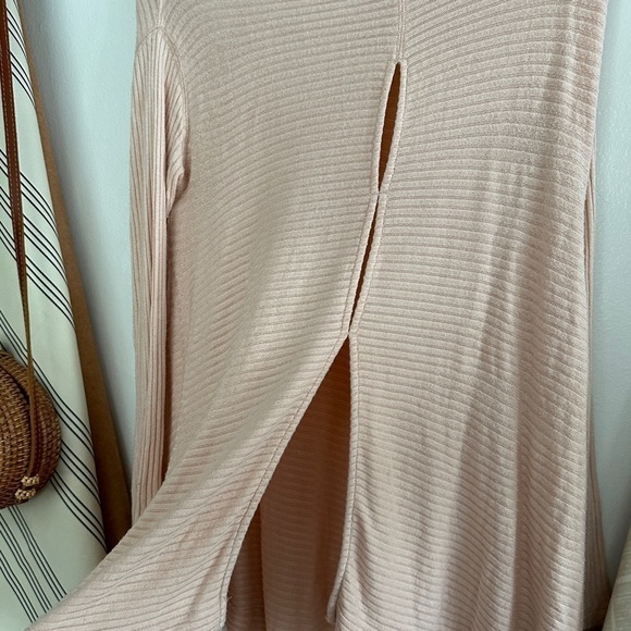 Free People Lovers Rib Split Back Pullover Top - Picture 3 of 6